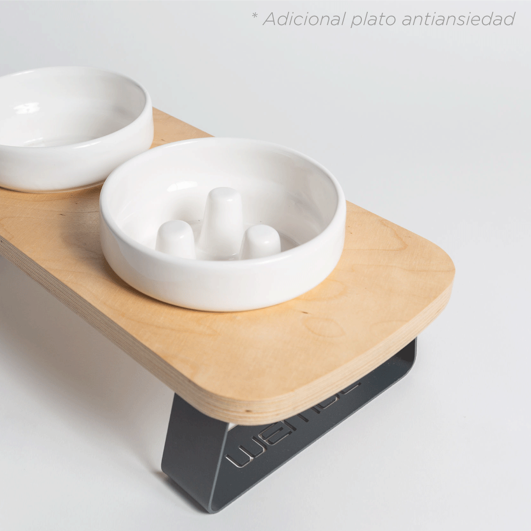 Comedero Pudú Gris Antracita